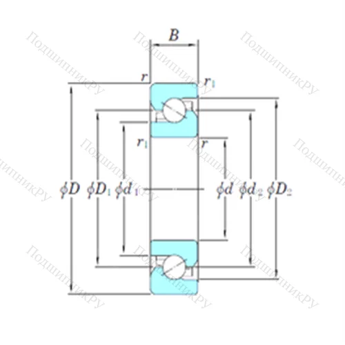 Подшипник шариковый упорно-радиальный SAC 4575B от производителя  KOYO