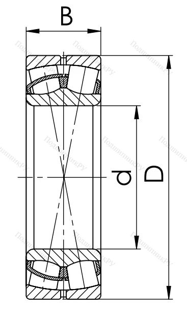 Сферический роликовый подшипник 53611 АН (22311 CW 33)