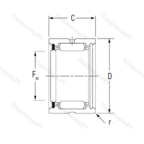 Подшипник игольчатый радиальный HJ-142216RS