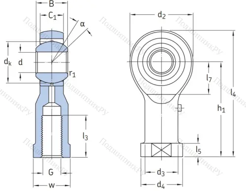 Наконечник штока с внутренней резьбой SILKAC 25 M в Махачкале