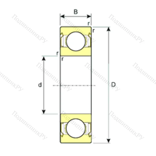 Подшипник шариковый радиальный SS 61909-2RS
