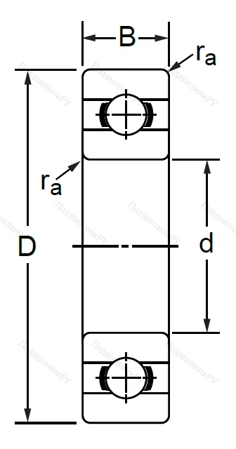 Дюймовый шариковый подшипник RLS 18 (LJ 2.1/2) в Махачкале