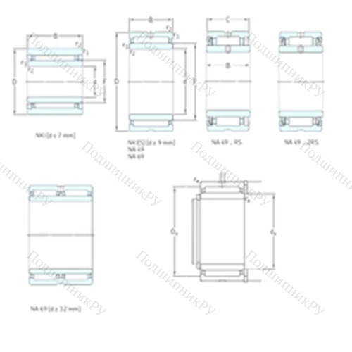 Подшипник игольчатый радиальный NKI 6/12TN
