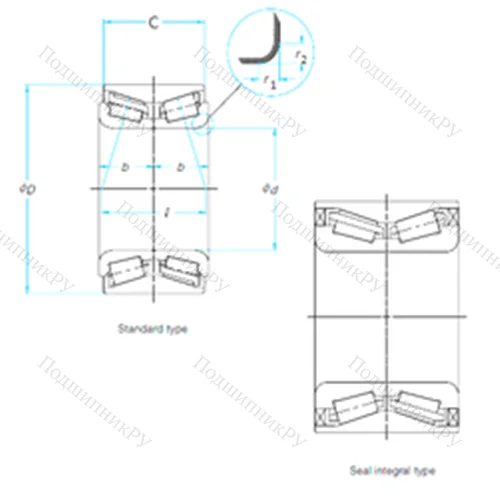 Подшипник роликовый радиально-упорный 4T-CR 1-0685CS 110 от производителя  NTN
