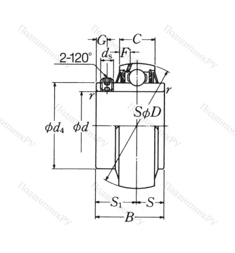 Корпусный подшипник UC 210 D 1 в Махачкале