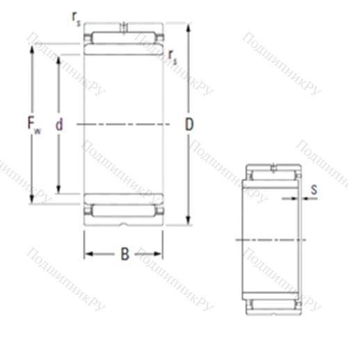 Подшипник игольчатый радиальный NKJ 38/20