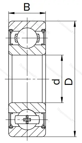 Шариковый однорядный подшипник 80101 (6001 ZZ) в Махачкале