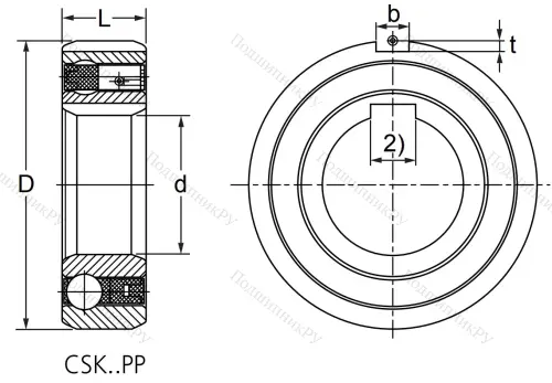 Подшипник обгонной муфты  CSK 25 PP в Махачкале