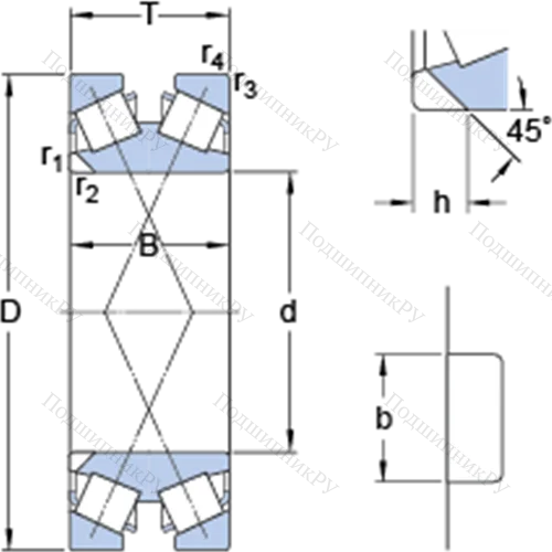 Двухрядные конические роликоподшипники конфигурации TDI 332168 от производителя  SKF Двухрядные конические роликоподшипники конфигурации TDI 332168 от производителя  SKF