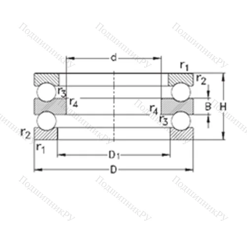 Подшипник шариковый упорный 52224-MP от производителя  NKE Подшипник шариковый упорный 52224-MP от производителя  NKE