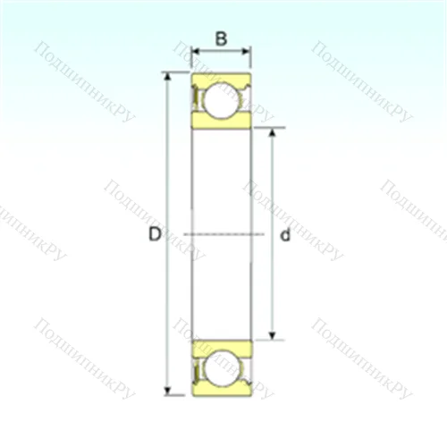 Подшипник шариковый радиальный 6301-RS от производителя  ISB