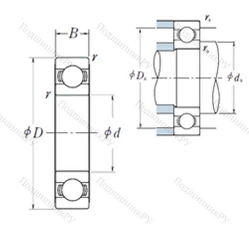 Подшипник шариковый радиальный B 105-9