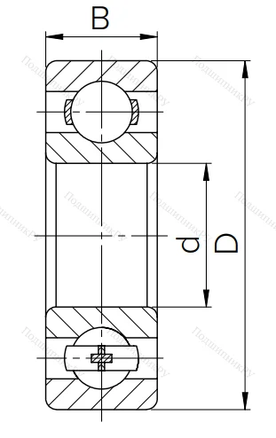 Шариковый однорядный подшипник 124 (6024) в Махачкале