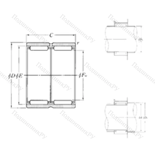 Подшипник игольчатый радиальный RNAO-45?55?34ZW