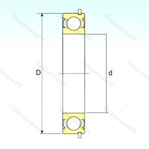 Подшипник шариковый радиальный 6208-ZZNR