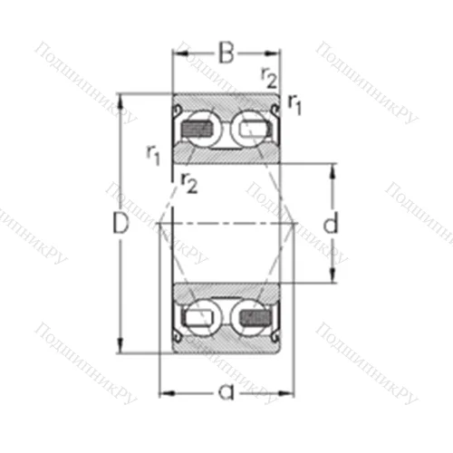 Подшипник шариковый радиально-упорный 3310-B-2Z-TV