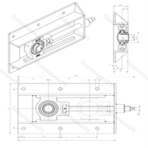 Подшипниковый узел шариковый радиальный UKT 210H+WB