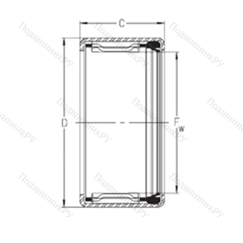 Подшипник игольчатый радиальный SCH 1614P