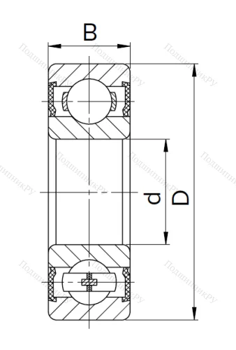 Миниатюрный шариковый подшипник 180025 T (625 2RST) в Махачкале