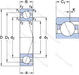 Подшипник 709 ACD/P 4AH