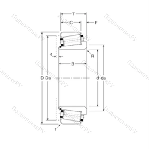 Подшипник роликовый радиально-упорный 120063X/120110 от производителя  Gamet Подшипник роликовый радиально-упорный 120063X/120110 от производителя  Gamet