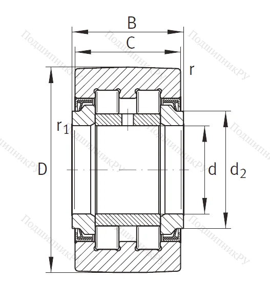 Подшипник PWTR 50 2RS XL