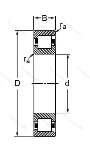 Цилиндрический роликовый подшипник 102212 (N 212 V) в Махачкале