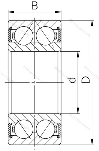 Радиально-упорный шариковый подшипник 3056209 2RS (3209 2RS) в Махачкале