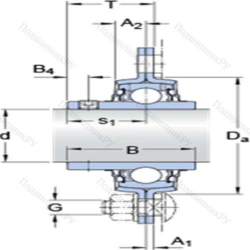 Фланцевые подшипниковые узлы типа Y (литой корпус, круглый фланец, крепление стопорными винтами) PF 1.3/4 TR
