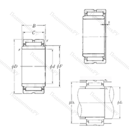 Подшипник игольчатый радиальный MR 486028+MI-384828