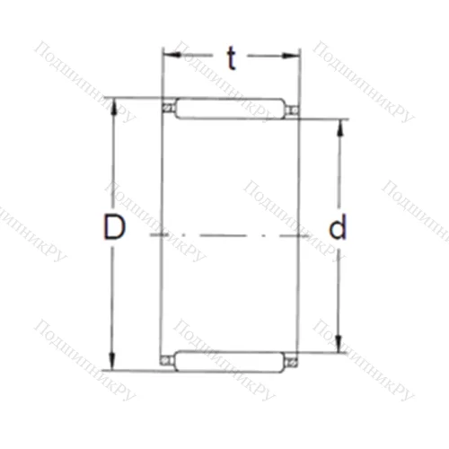 Подшипник игольчатый радиальный K 42X 48X 17