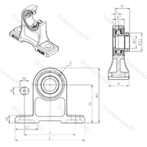 Подшипниковый узел шариковый радиальный ESPH 207