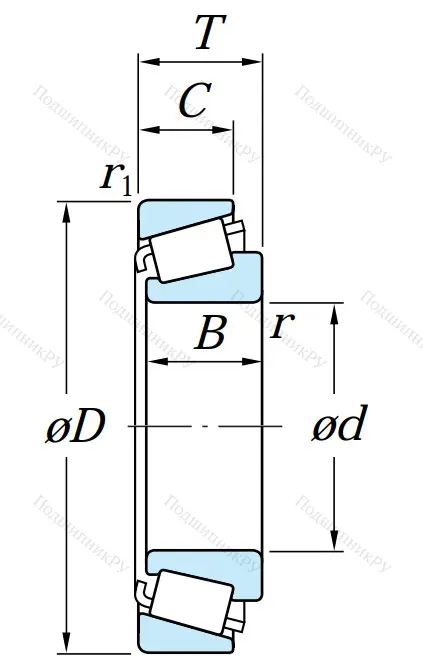 Конический роликовый подшипник 32224 JR LJJIZG6RPH от производителя  KOYO