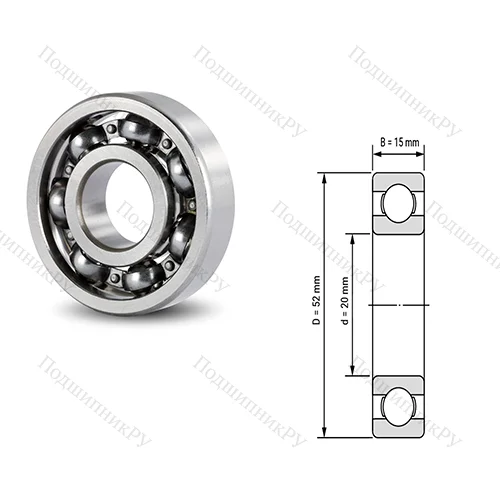 Подшипник шариковый радиальный 6406-2RS