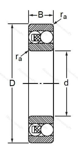 Двухрядный шариковый подшипник 1505 2RS E (2205 2RSTN) в Махачкале