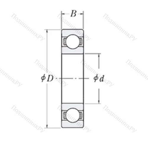 Подшипник шариковый радиальный XLJ 2