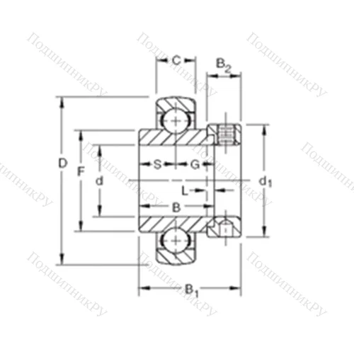 Подшипник шариковый радиальный SMN 108KB от производителя  TIMKEN Подшипник шариковый радиальный SMN 108KB от производителя  TIMKEN