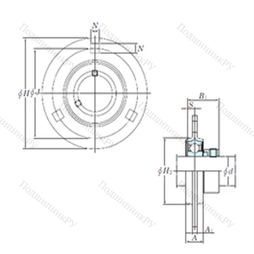 Подшипниковый узел шариковый радиальный SAPF 202-10