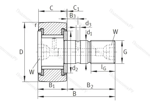 Подшипник KRV 52 PP A от производителя  INA