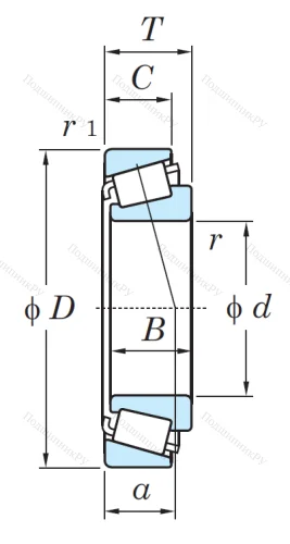 Конический роликовый подшипник HI-CAP 30203 JR K60TMO4HPX от производителя  KOYO Конический роликовый подшипник HI-CAP 30203 JR K60TMO4HPX от производителя  KOYO
