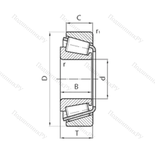 Подшипник роликовый радиально-упорный LM 12748/10 от производителя  PFI