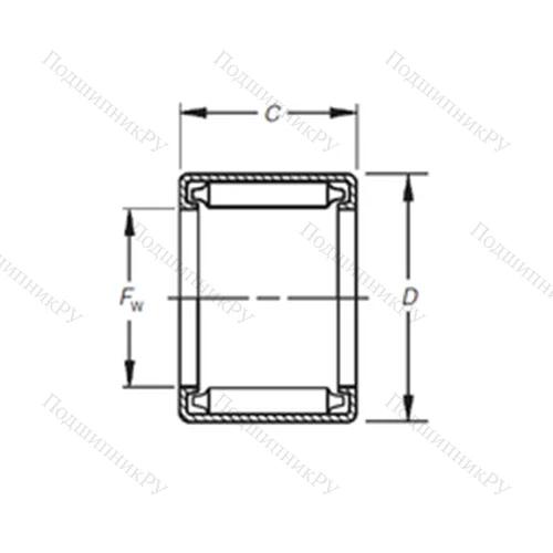 Подшипник игольчатый радиальный B-810