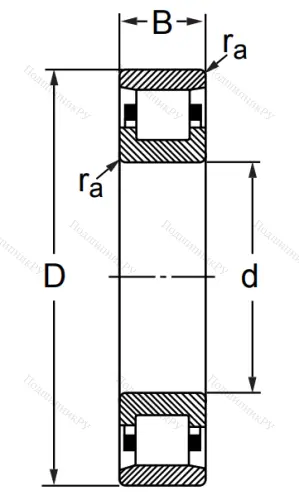 Цилиндрический роликовый подшипник 2226 (N 226) в Махачкале