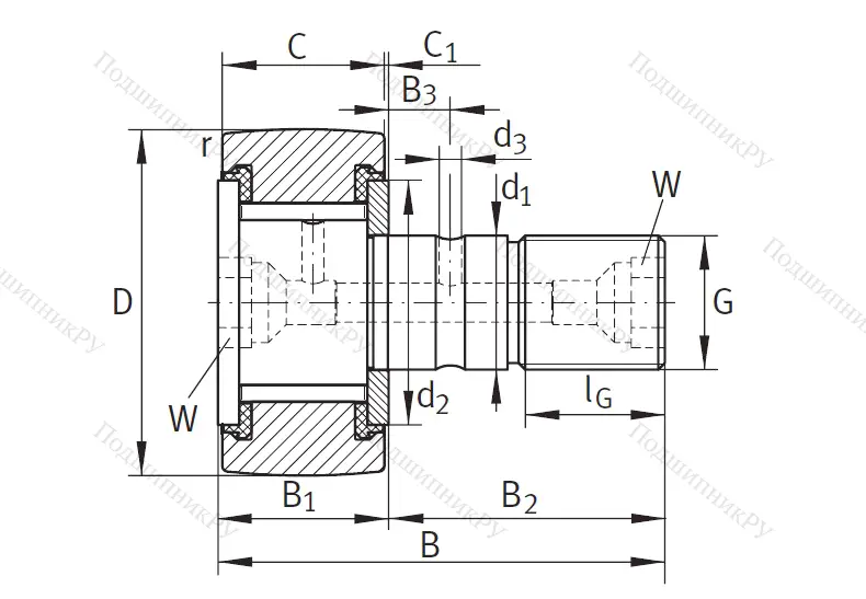 Подшипник KRV 40 PP A