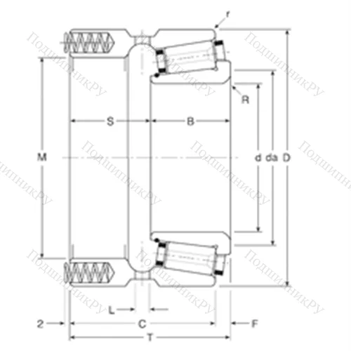 Подшипник роликовый радиально-упорный 105120/105165P от производителя  Gamet Подшипник роликовый радиально-упорный 105120/105165P от производителя  Gamet