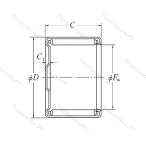 Подшипник игольчатый радиальный MFH-1010 от производителя  NSK Подшипник игольчатый радиальный MFH-1010 от производителя  NSK