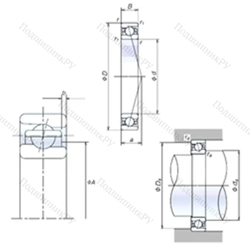 Подшипник шариковый радиально-упорный 30BNR 10X