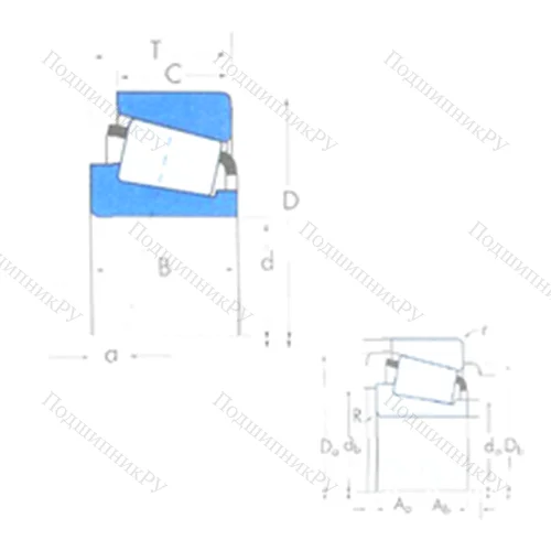 Подшипник роликовый радиально-упорный 25590/25523 от производителя  TIMKEN