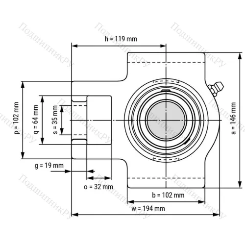 Подшипниковый узел UCT 324 - Вал: 120 мм