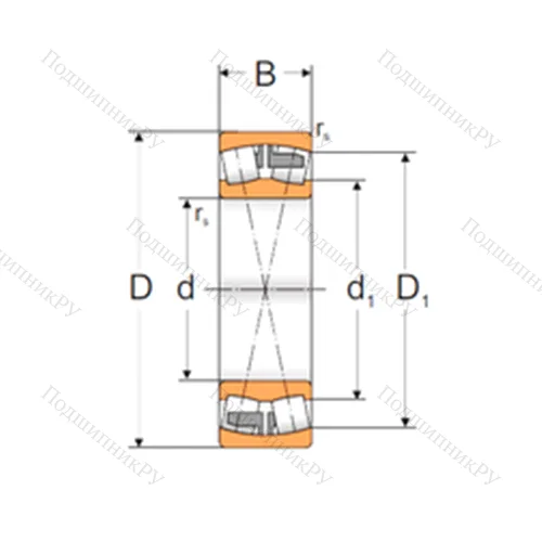 Подшипник роликовый радиальный самоцентрирующийся 22211 MA от производителя  MPZ